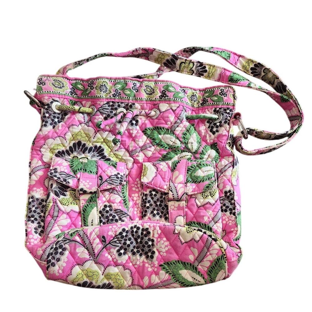 Vera Bradley Quilted Pink Multicolored Crossbody Purse